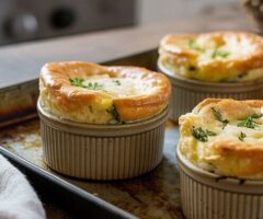 Soufflé de parmesano y hierbas