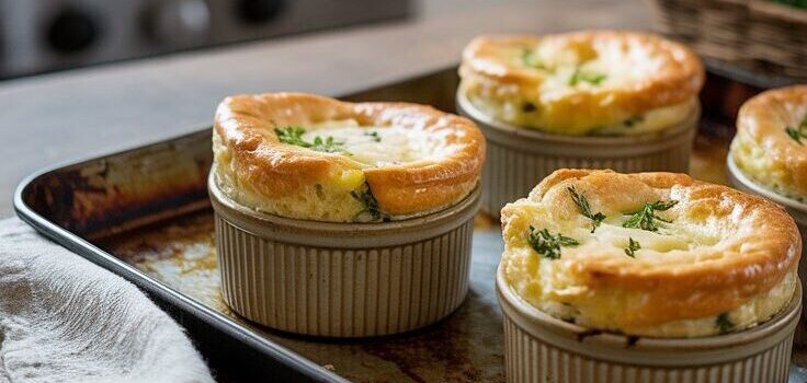 Soufflé de parmesano y hierbas