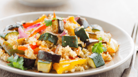 Ensalada de vegetales asados en air fryer
