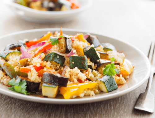 Ensalada de vegetales asados en air fryer