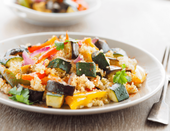 Ensalada de vegetales asados en air fryer